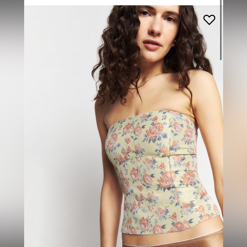 Reformation Giorgia floral tube top